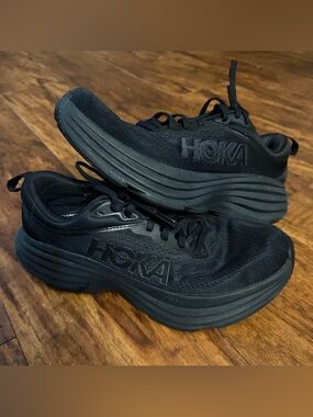 Hoka One One All Black Women's Athletic Running Shoes